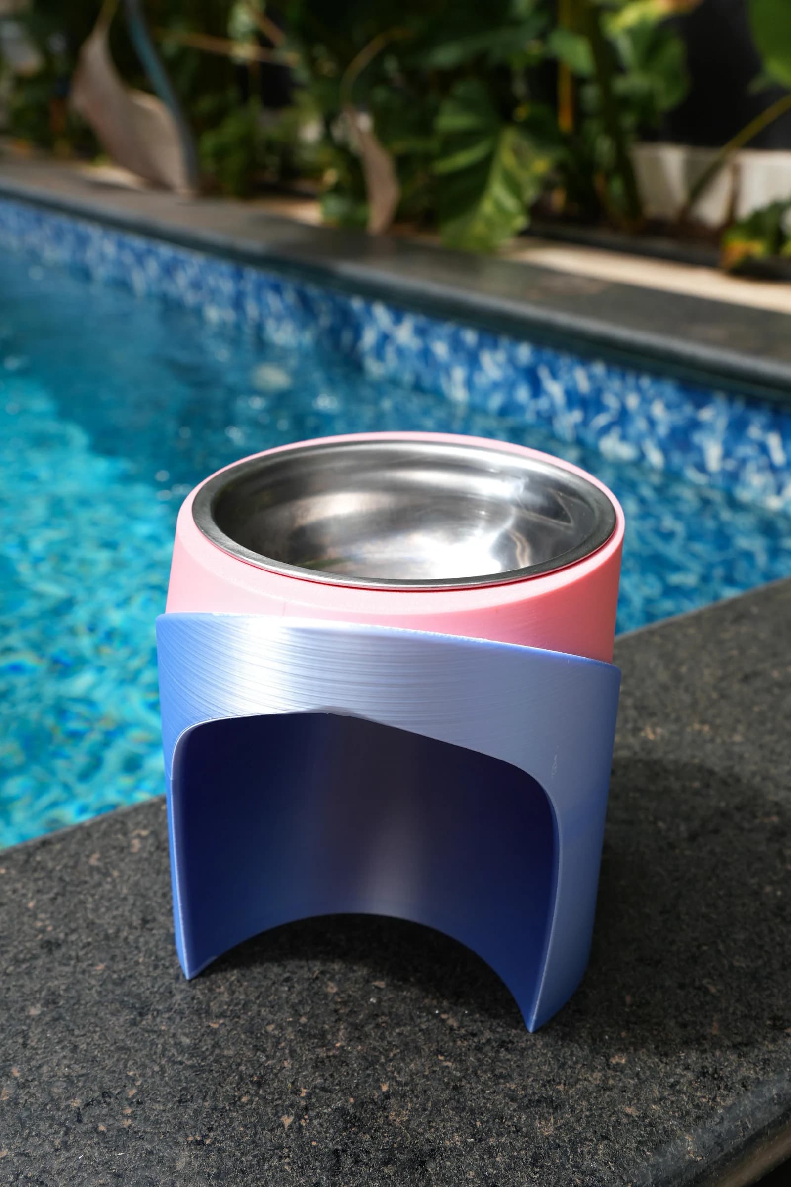 Parte de trás do suporte Buzz Rosa + Azul Pérola